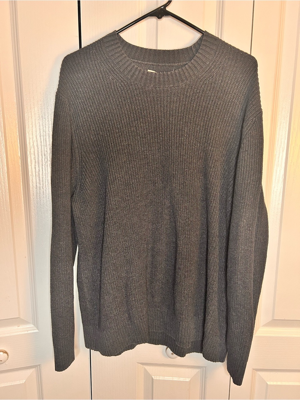 Everlane Women’s XL Gray Knit Crewneck Pullover‎ Sweater Cotton Minimalist